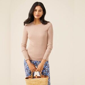 J McLaughlin Annette Sweater Crewneck Neutral Minimalist Long Sleeve Medium